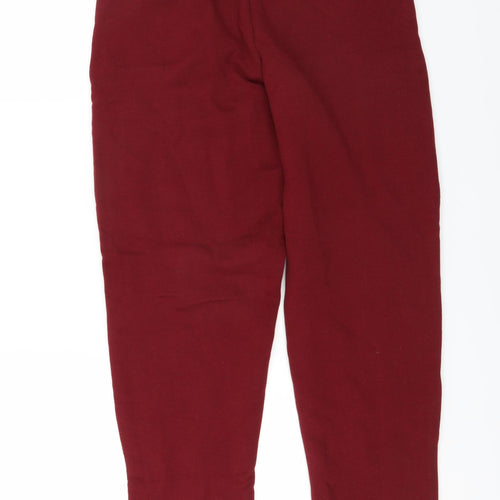 Marks and Spencer Womens Red   Jogger Trousers Size 8 L30 in
