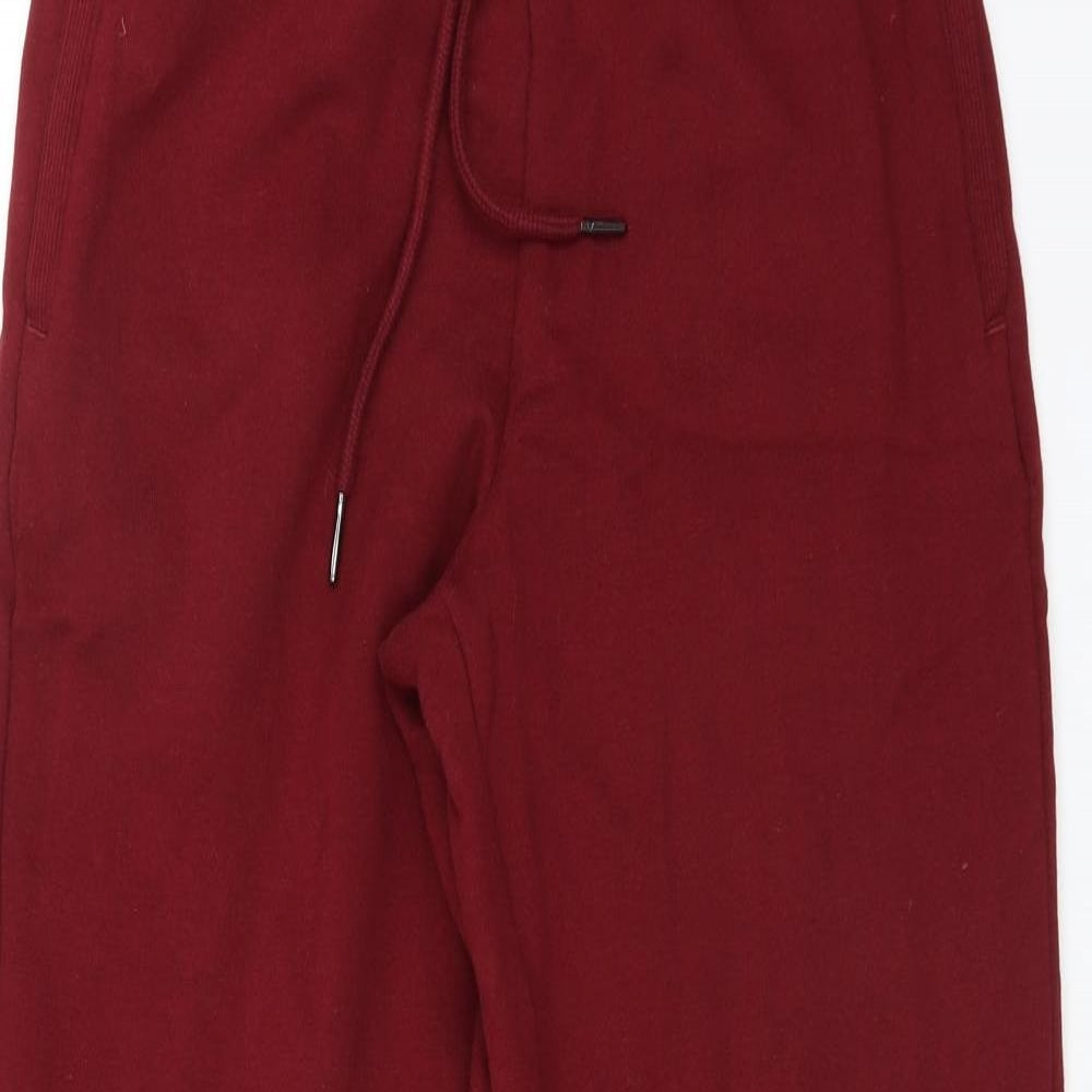 Marks and Spencer Womens Red   Jogger Trousers Size 8 L30 in
