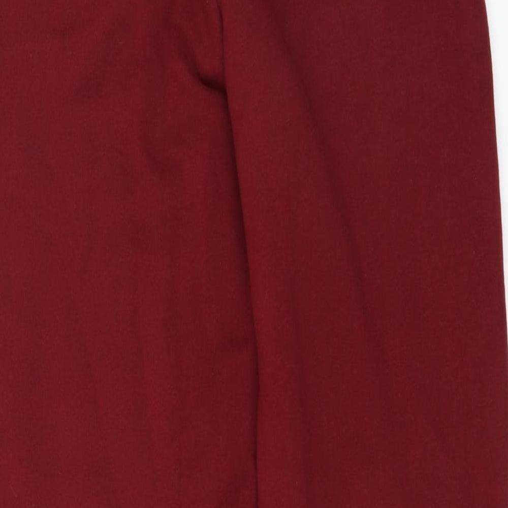 Marks and Spencer Womens Red   Jogger Trousers Size 8 L30 in