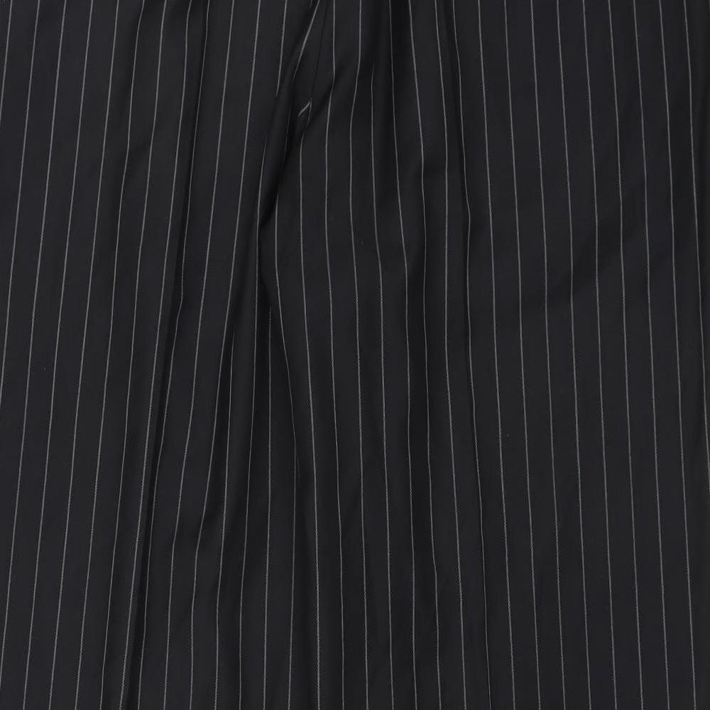 Marks and Spencer Mens Black Striped  Trousers  Size 38 in L31 in