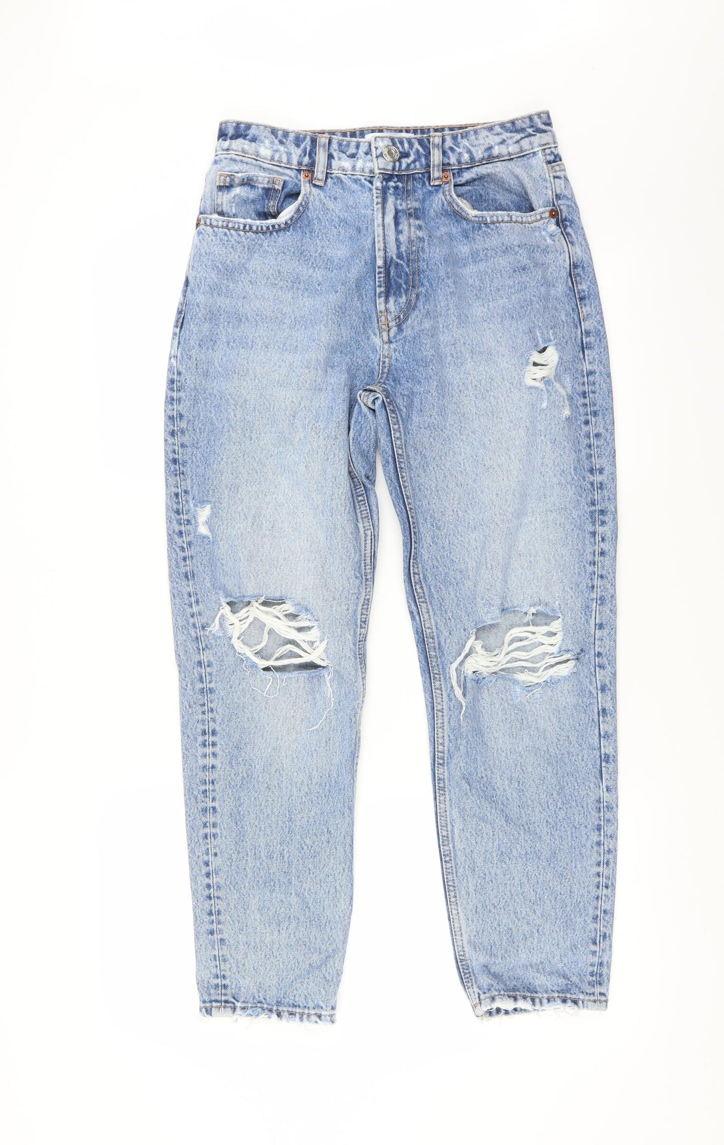 Zara Womens Blue   Mom Jeans Size 10 L27 in