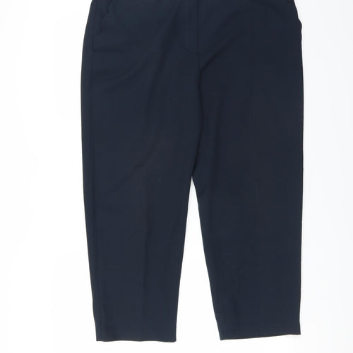 Primark Womens Blue   Cropped Trousers Size 16 L25 in