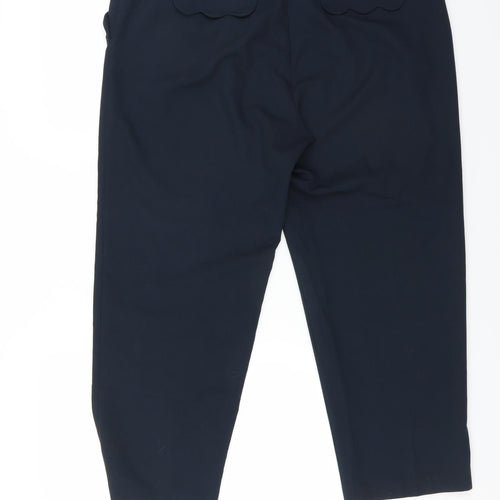 Primark Womens Blue   Cropped Trousers Size 16 L25 in