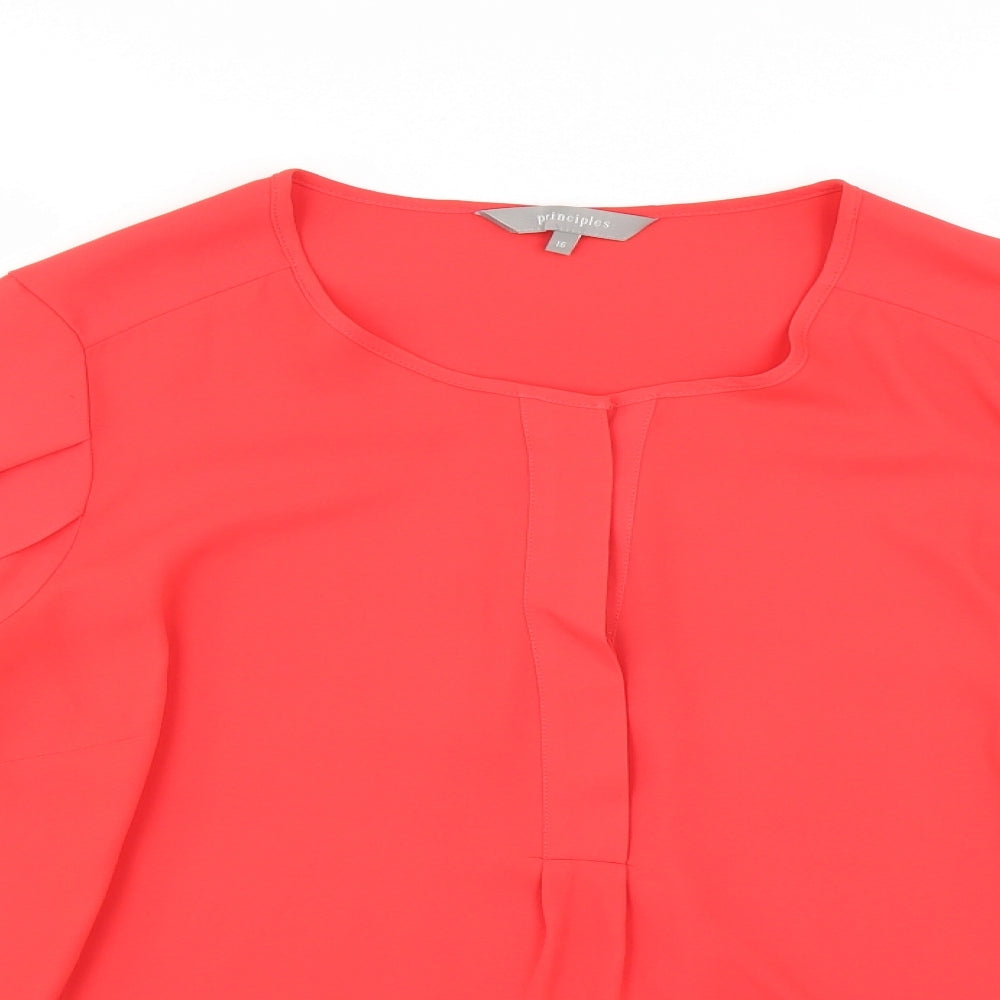 Principles Womens Pink   Basic Blouse Size 16