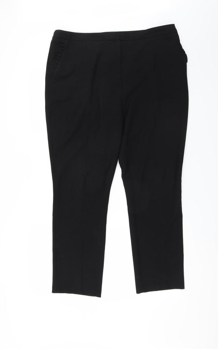 Matalan Womens Black Trousers Size 16 L28 in
