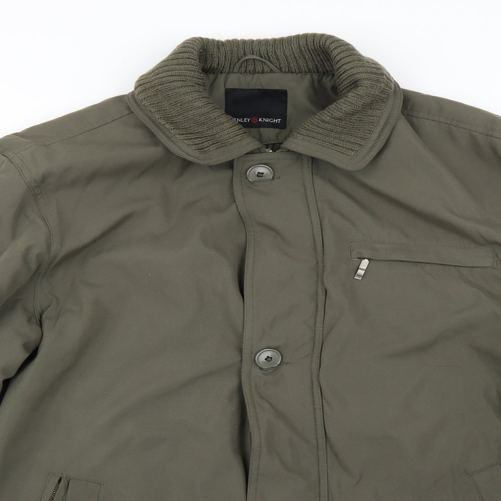 Henley & Knight Mens Green   Jacket Coat Size L