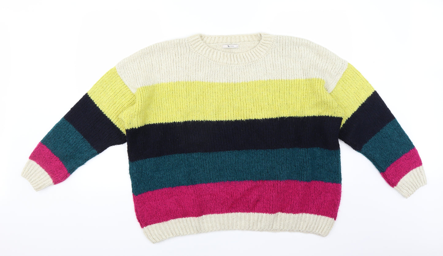 Sainsburys Womens Multicoloured Striped  Pullover Jumper Size 22