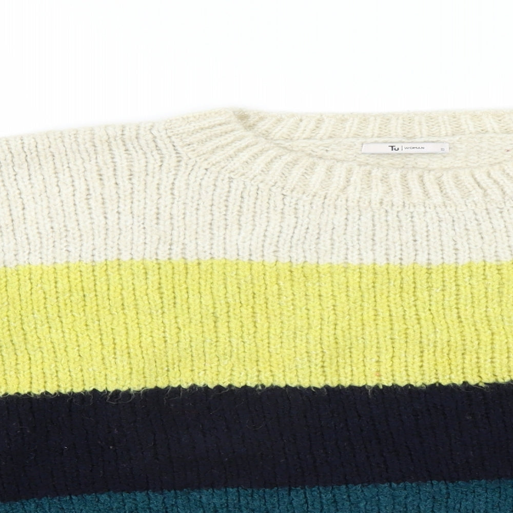 Sainsburys Womens Multicoloured Striped  Pullover Jumper Size 22