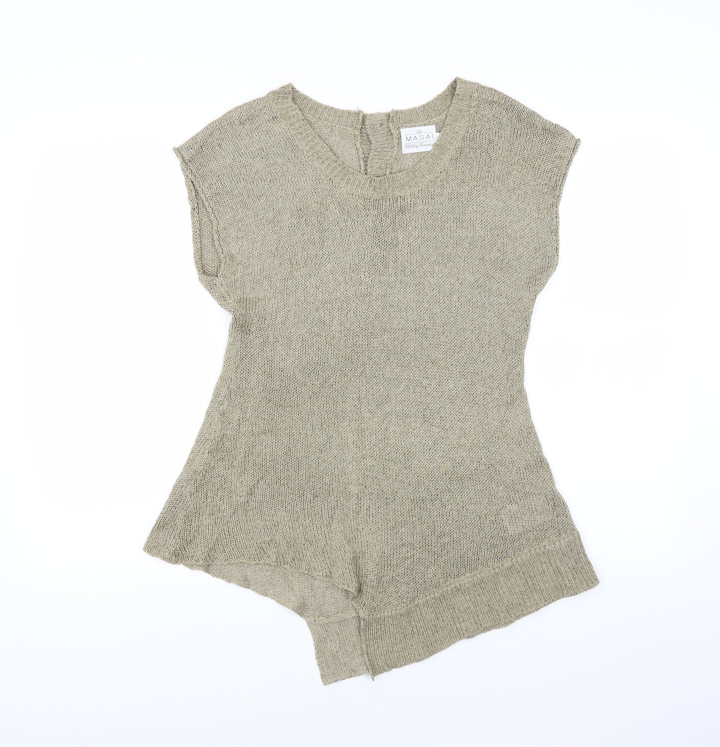Masai Womens Beige   Pullover Jumper Size M  - Asymmetric Hem