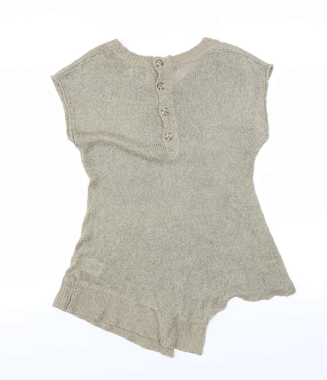 Masai Womens Beige   Pullover Jumper Size M  - Asymmetric Hem
