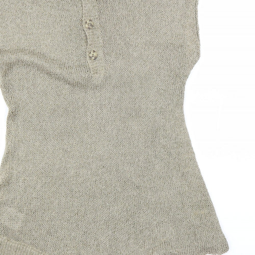 Masai Womens Beige   Pullover Jumper Size M  - Asymmetric Hem