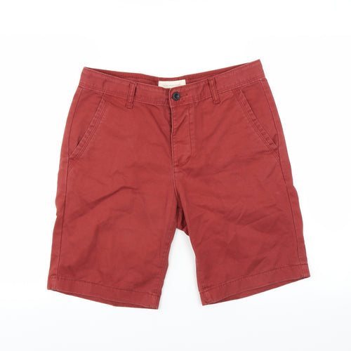 Frederik Anderson Mens Red   Chino Shorts Size 32 - rust coloured