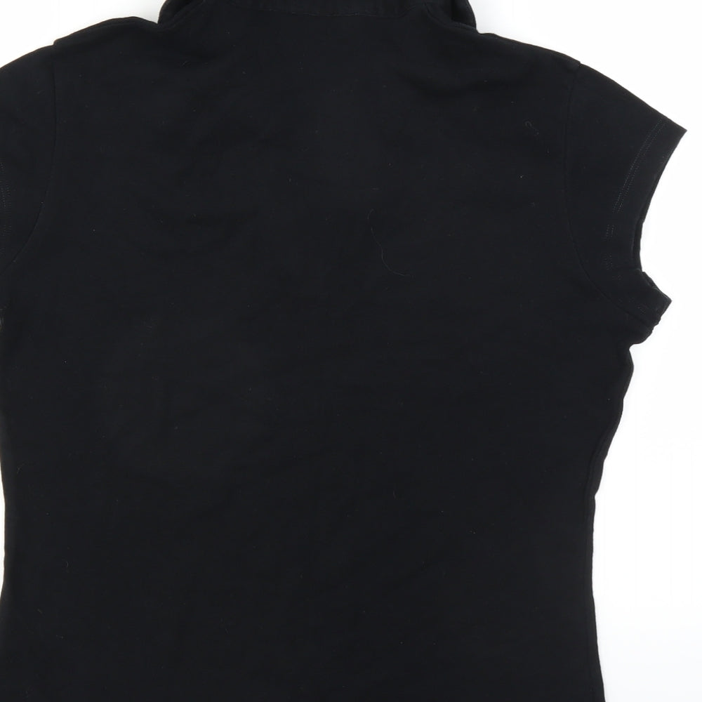 Marks and Spencer Womens Black   Basic Polo Size 14