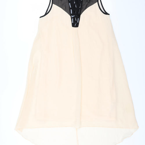 Julien Macdonald Womens Pink   Trapeze & Swing  Size 10  - Dipped hem