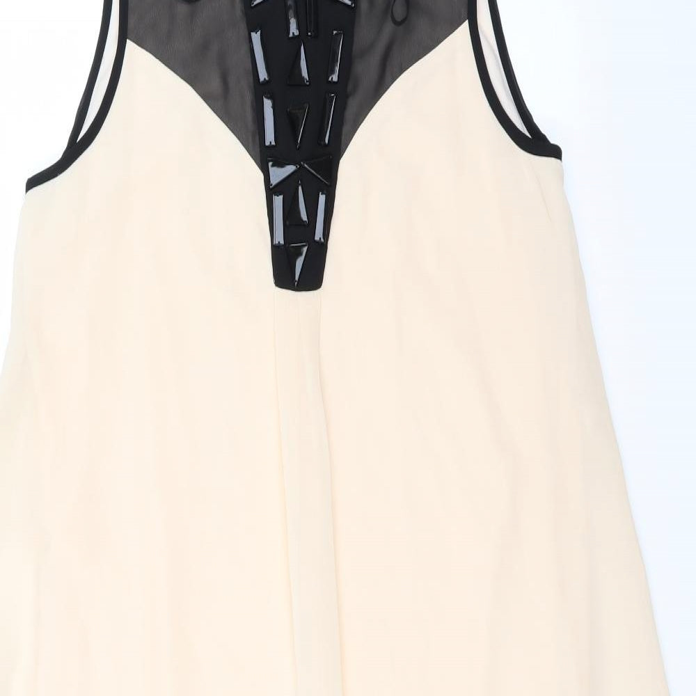 Julien Macdonald Womens Pink   Trapeze & Swing  Size 10  - Dipped hem