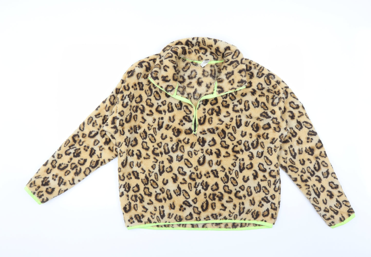 RBX Womens Brown Animal Print  Pullover Jumper Size L