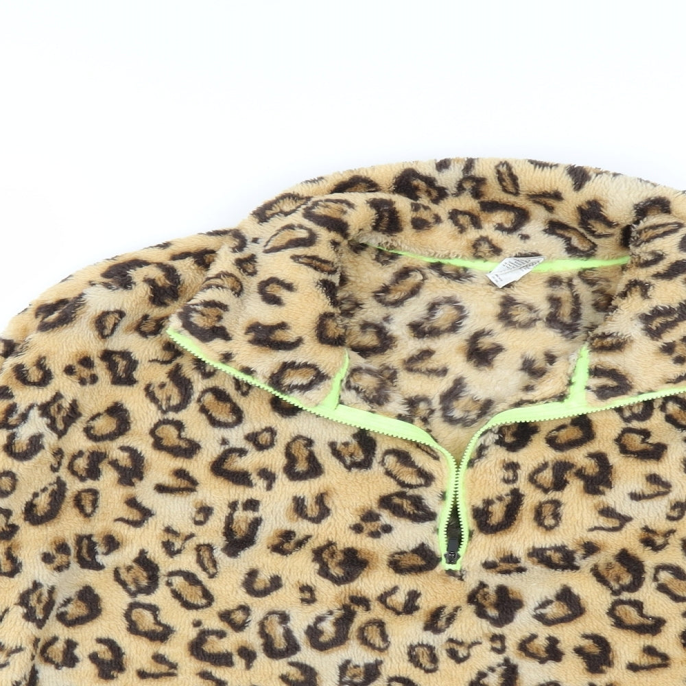 RBX Womens Brown Animal Print  Pullover Jumper Size L