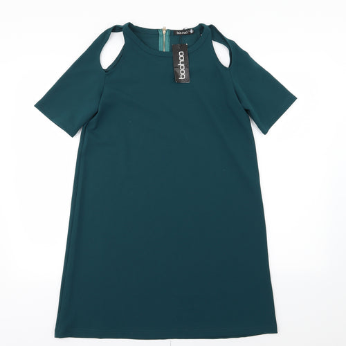 Boohoo Womens Green   T-Shirt Dress  Size 8