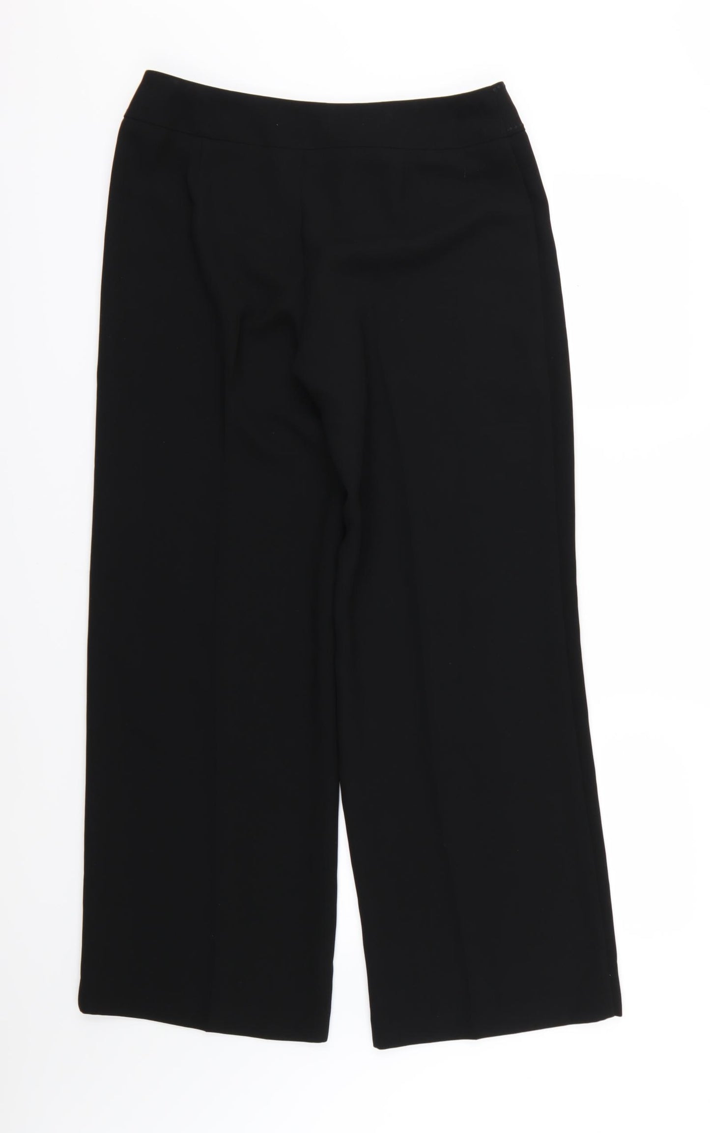 Marks and Spencer Womens Black  Rayon Trousers  Size 12 L31 in