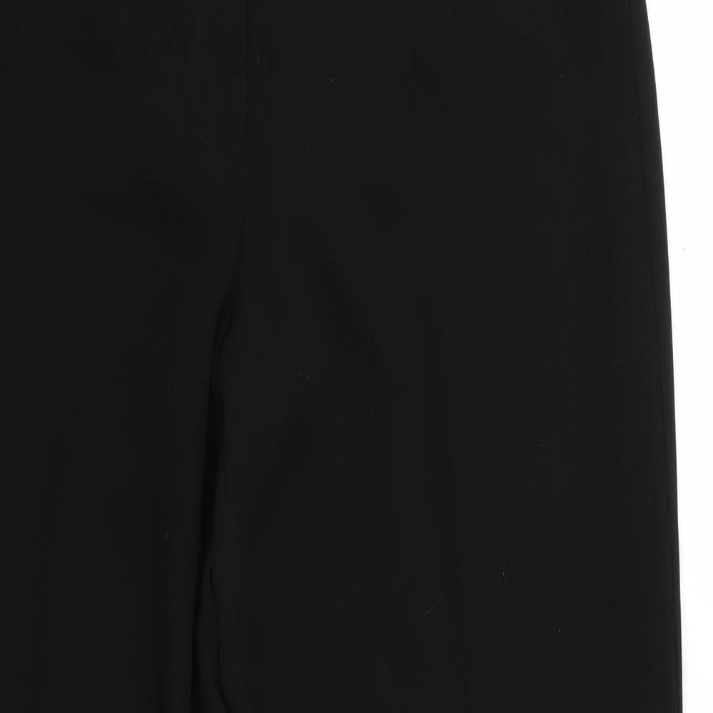 Marks and Spencer Womens Black  Rayon Trousers  Size 12 L31 in