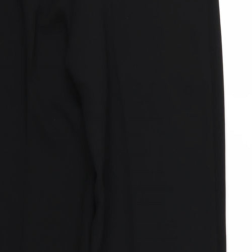 Marks and Spencer Womens Black  Rayon Trousers  Size 12 L31 in