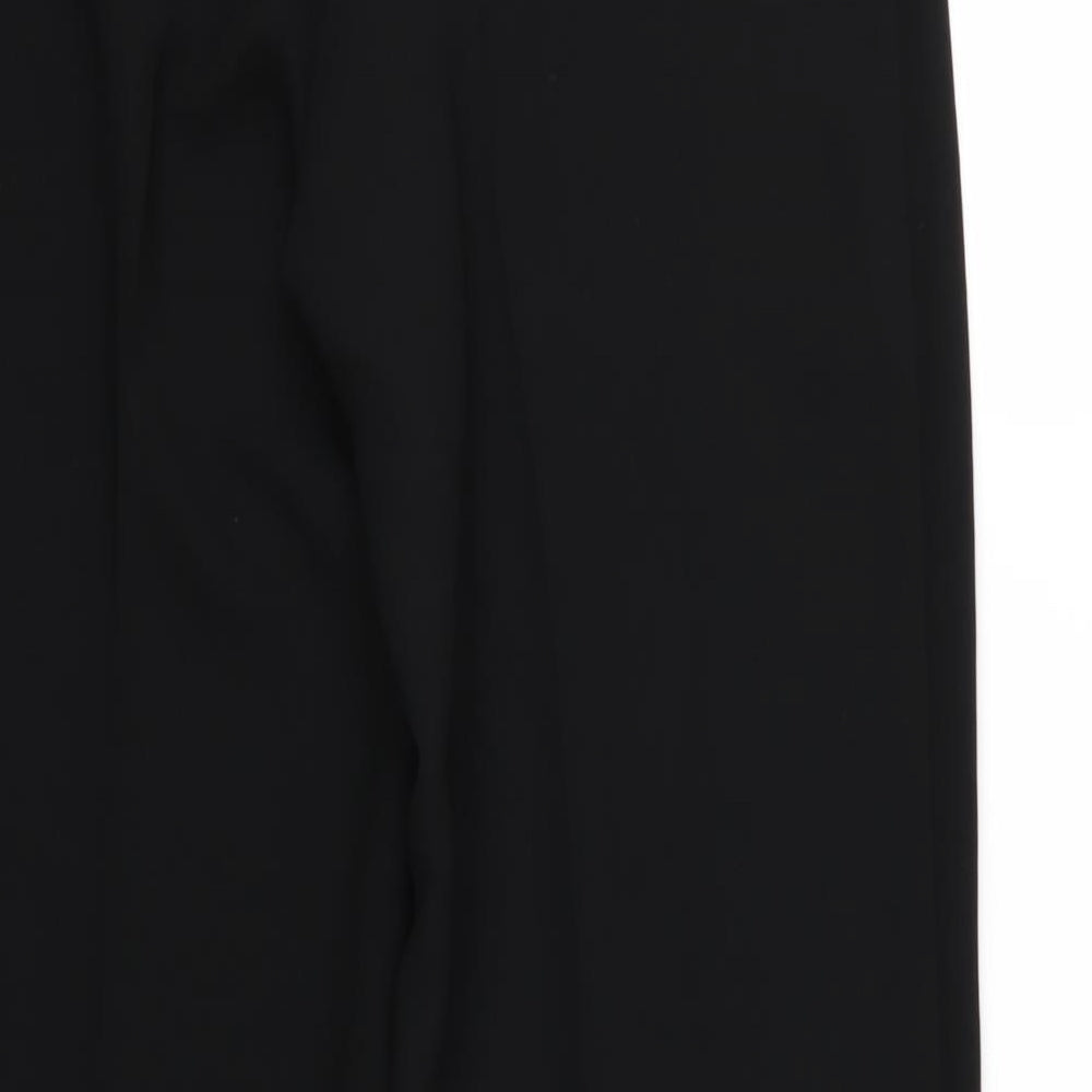 Marks and Spencer Womens Black  Rayon Trousers  Size 12 L31 in