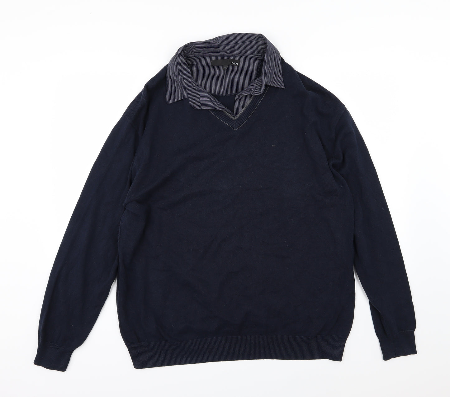 NEXT Mens Blue  Knit Pullover Jumper Size 2XL
