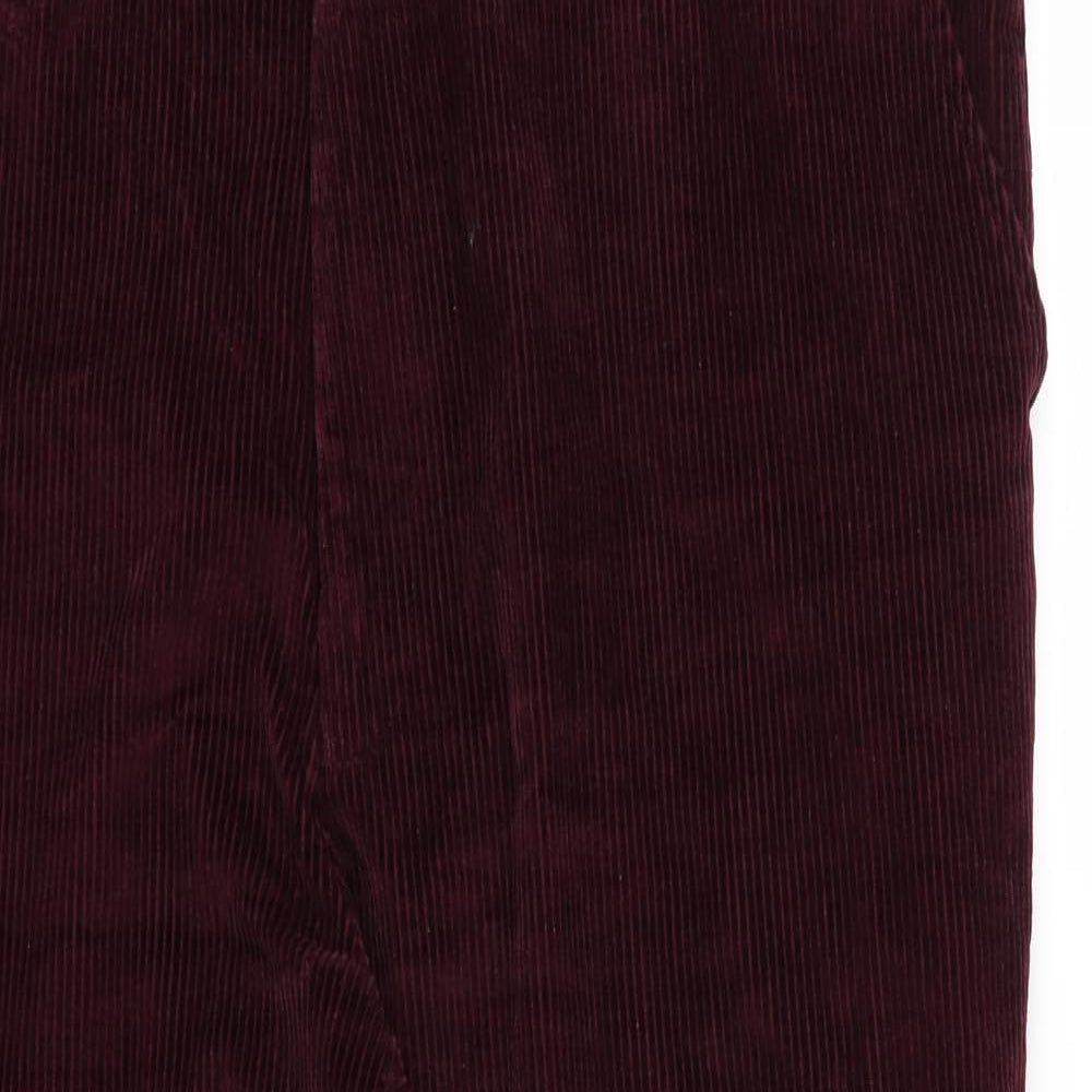 Skopes Mens Beige Striped Corduroy Trousers  Size 44 L26 in - Short Leg Burgundy