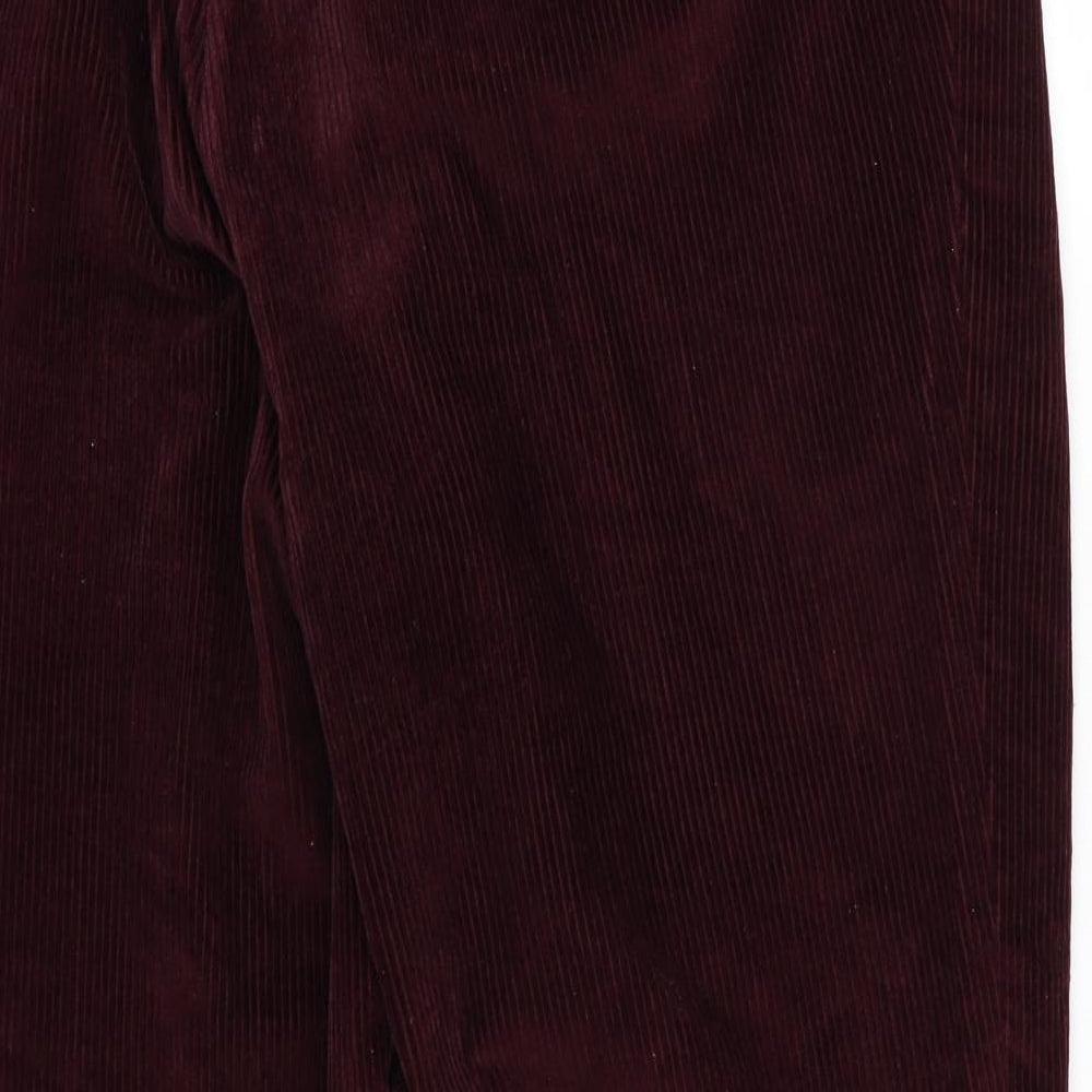 Skopes Mens Beige Striped Corduroy Trousers  Size 44 L26 in - Short Leg Burgundy