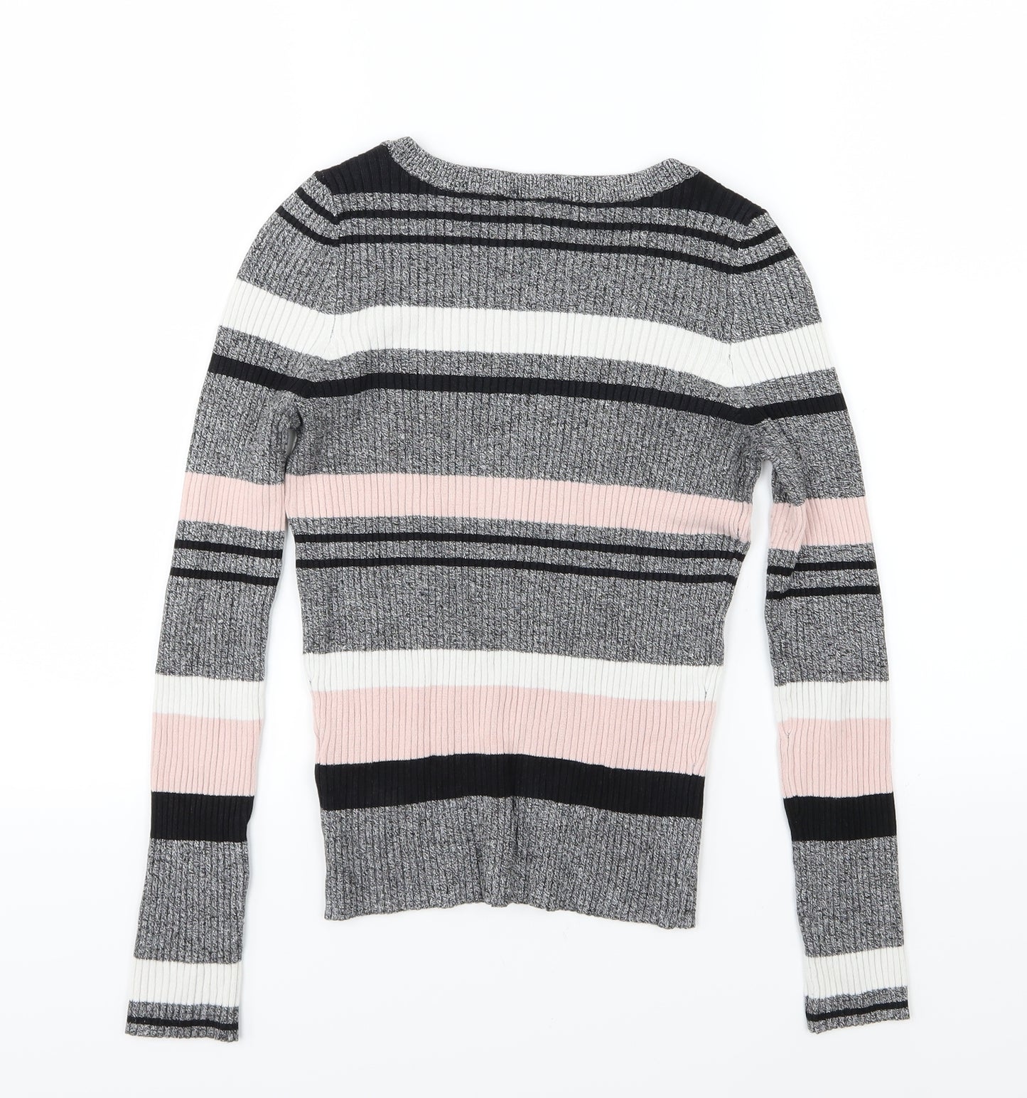Divided by H&M Womens Multicoloured Striped Knit Pullover Jumper Size S