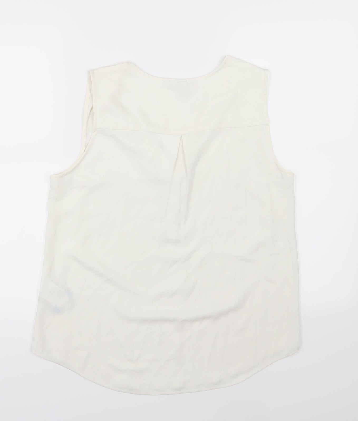 H&M Womens Ivory  Chiffon Basic Blouse Size 10