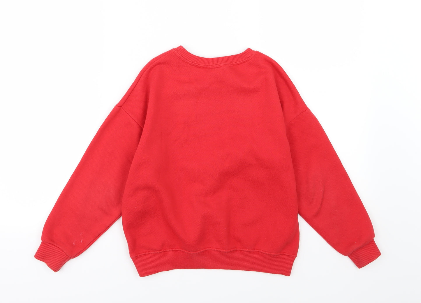 Zara Girls Red  Jersey Pullover Sweatshirt Size 9 Years  - Mickey Mouse