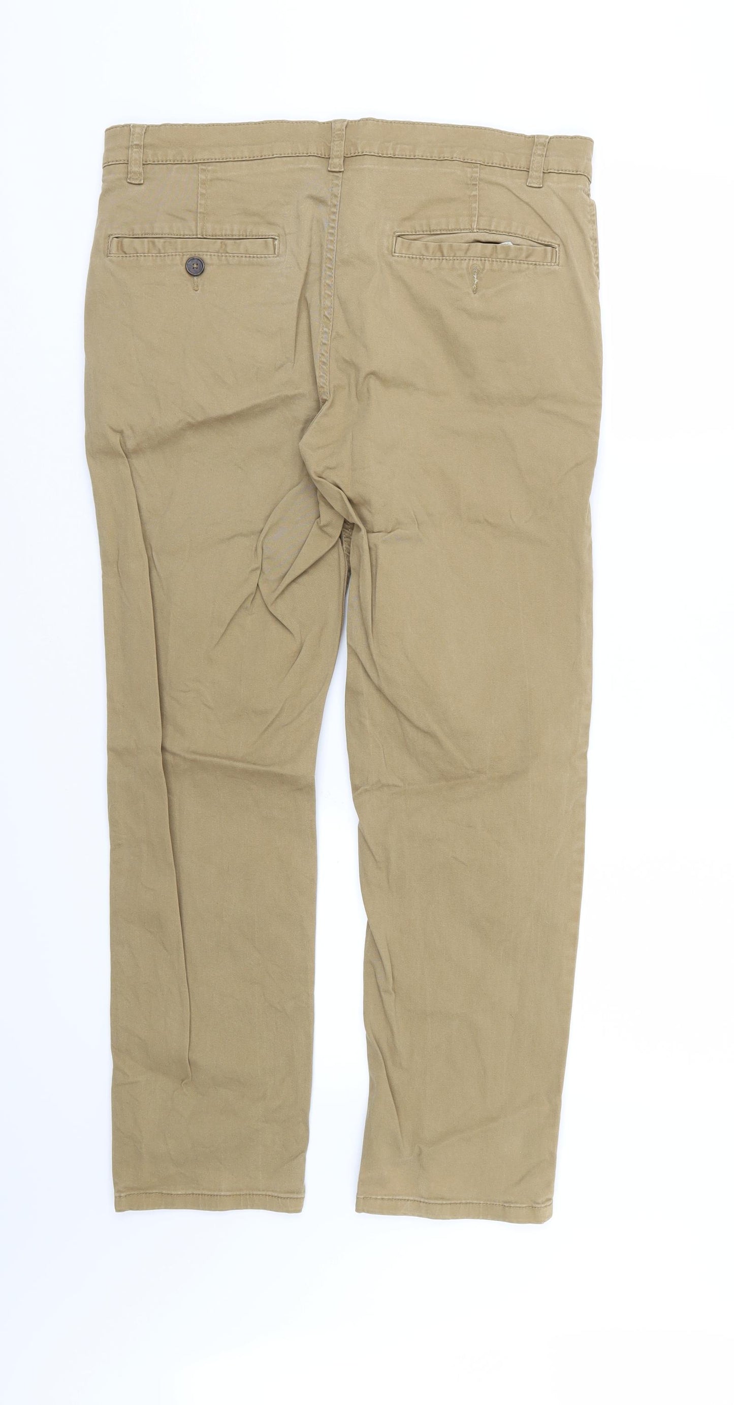 F&F Mens Brown  Denim Straight Jeans Size 36 L30 in
