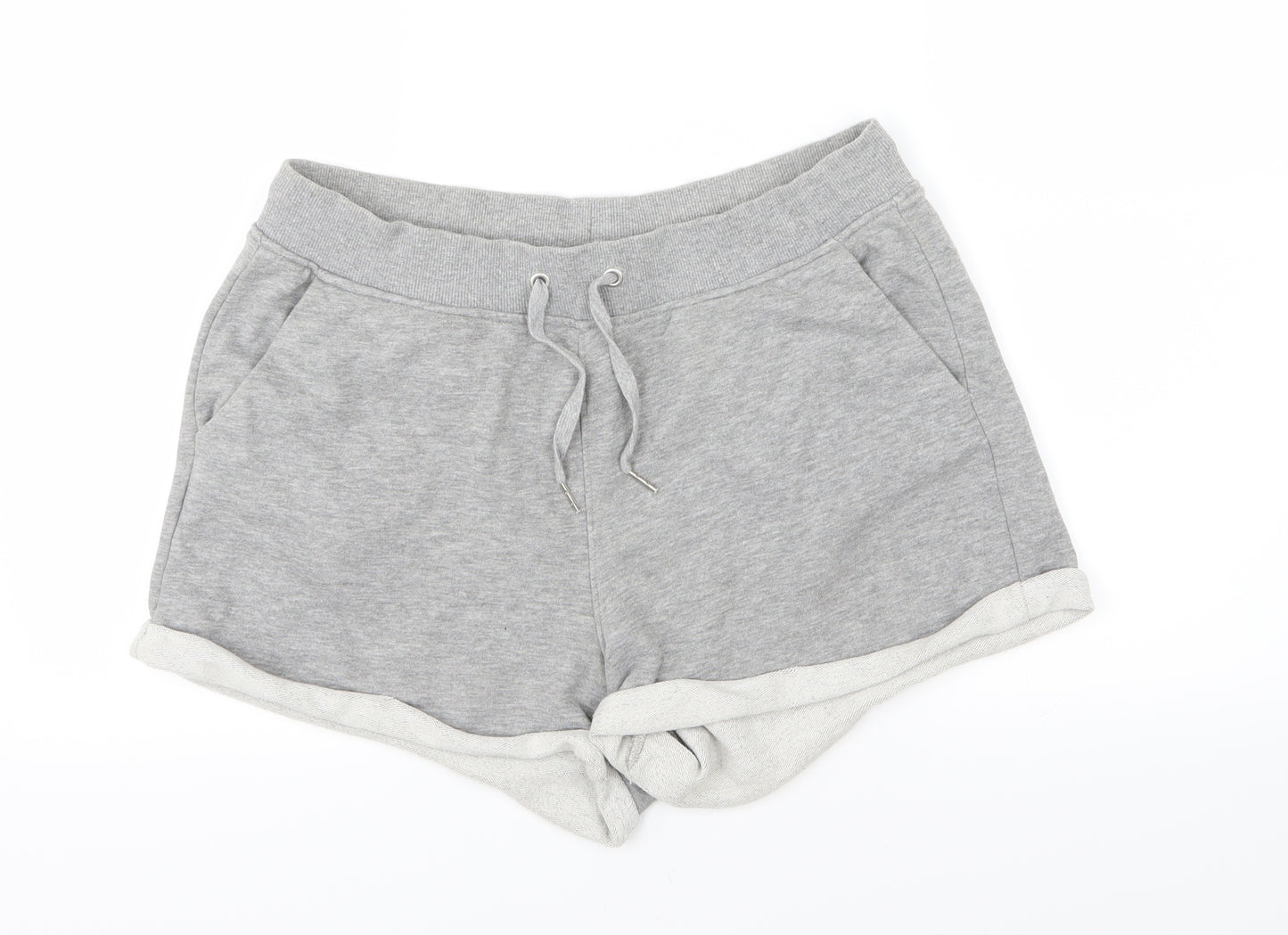H&M Womens Grey  Jersey Sweat Shorts Size M