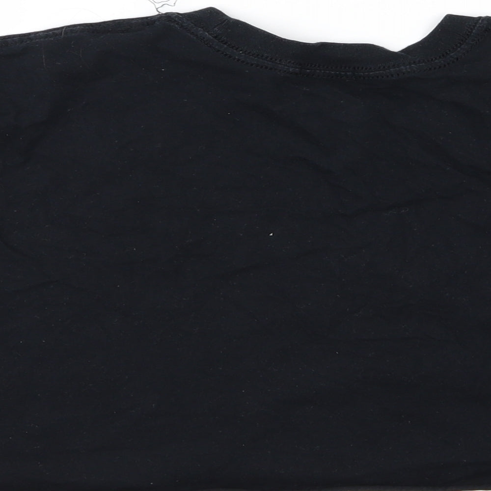 River Island Womens Black  Jersey Basic T-Shirt Size 14  - Cropped california