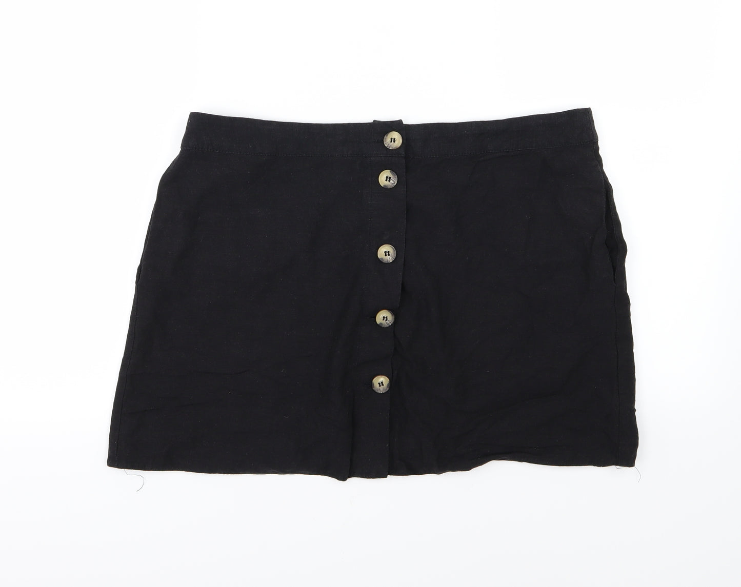 F&F Womens Black   A-Line Skirt Size 16