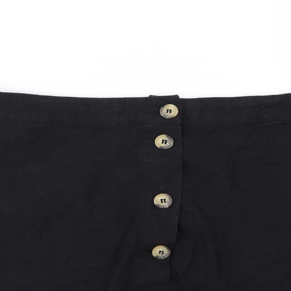 F&F Womens Black   A-Line Skirt Size 16