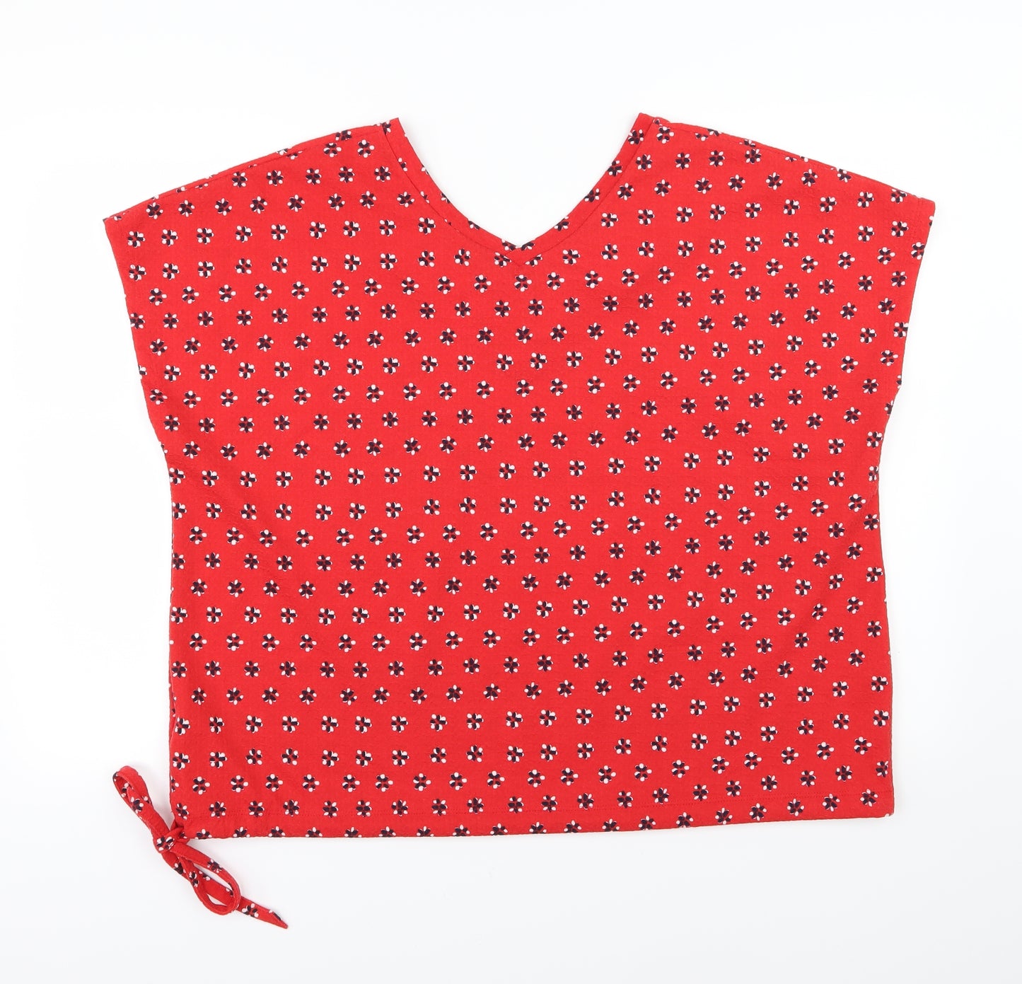 Marks and Spencer Womens Red Fair Isle  Basic T-Shirt Size 20