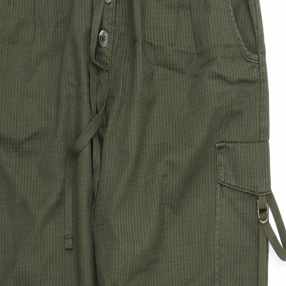 Marks and Spencer Womens Green   Cargo Trousers Size 12 L26 in