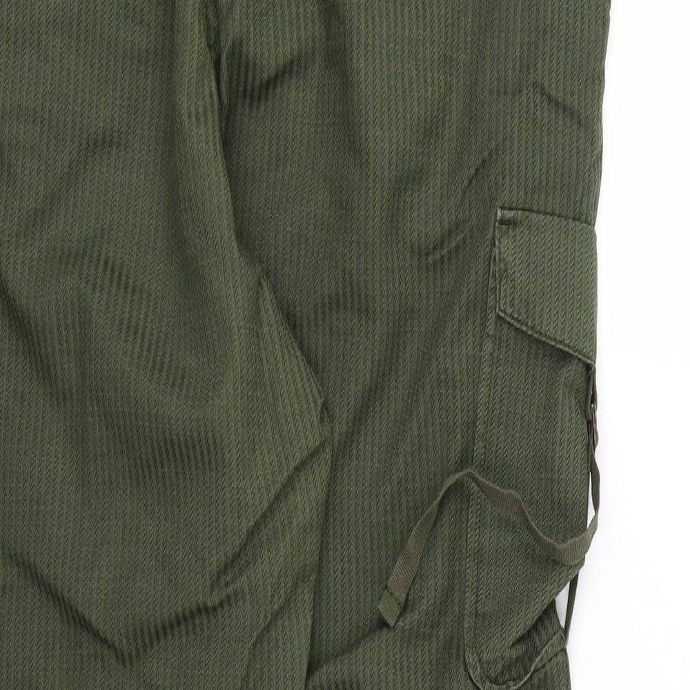 Marks and Spencer Womens Green   Cargo Trousers Size 12 L26 in