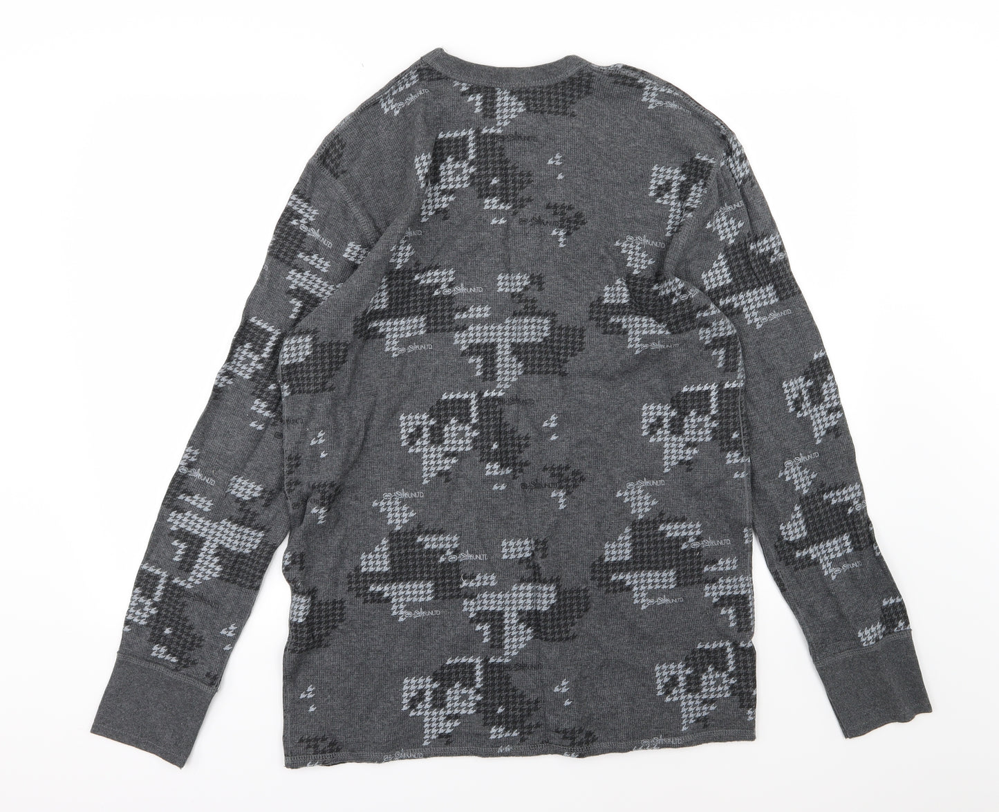 Ecko Unltd. Mens Grey Houndstooth Knit Pullover Jumper Size L