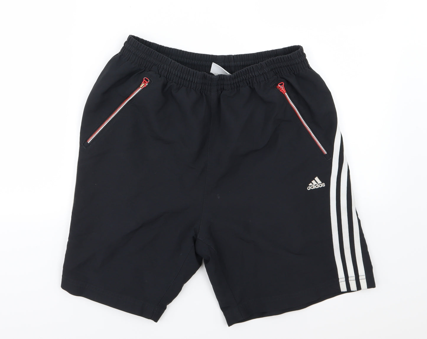 adidas Mens Black Striped  Sweat Shorts Size M
