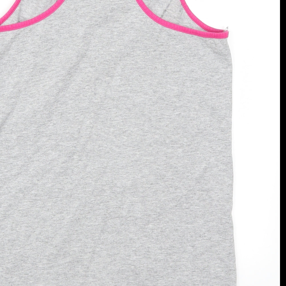 Disney Girls Grey   Basic Tank Size 13-14 Years  - Tinkerbell
