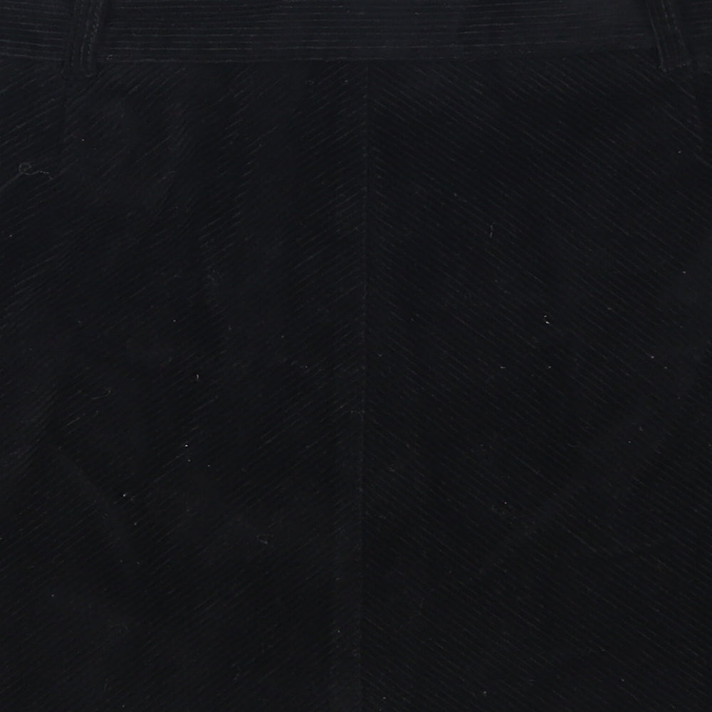 Denim Co Womens Black  Corduroy Mini Skirt Size 16  - Belted