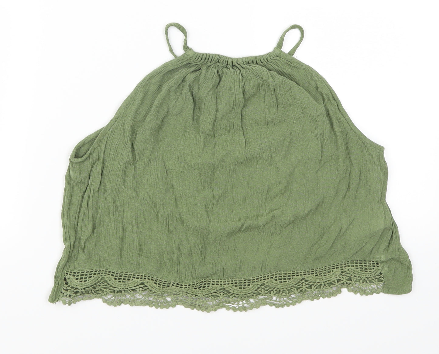 H&M Womens Green   Cropped Tank Size 8