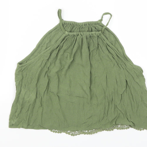 H&M Womens Green   Cropped Tank Size 8