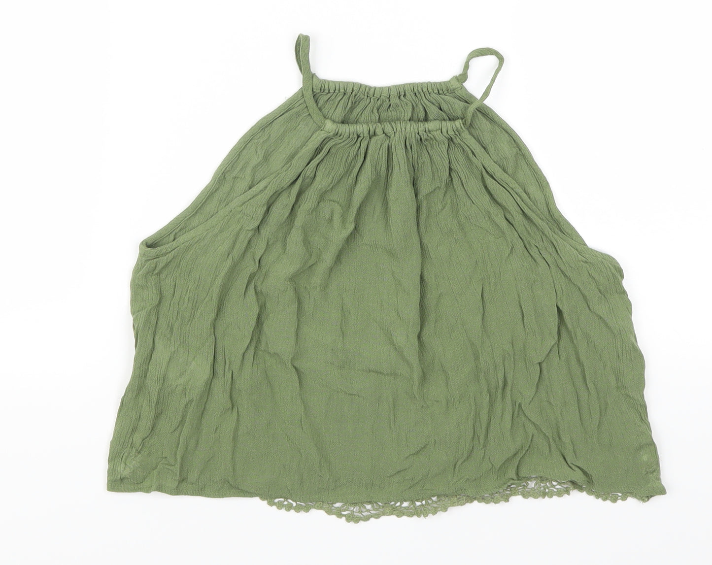H&M Womens Green   Cropped Tank Size 8