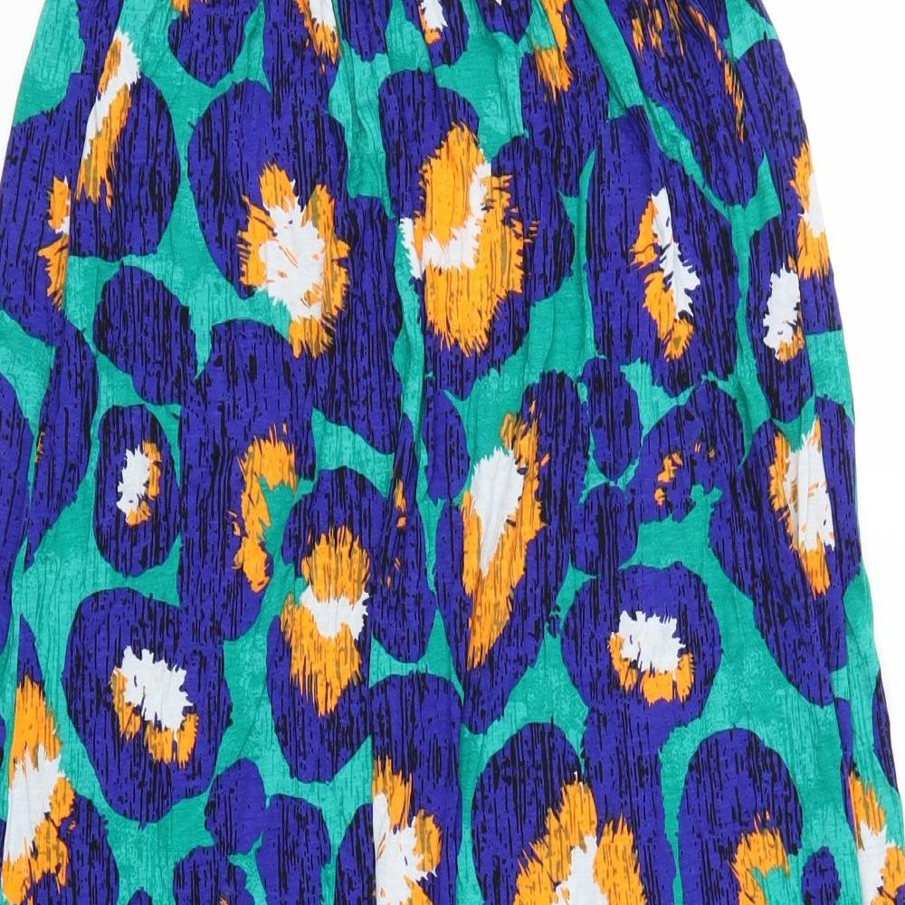 River Island Womens Green Geometric  Maxi Skirt Size 8