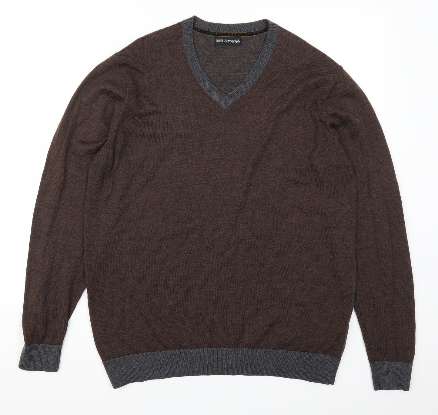 Marks and Spencer Mens Brown   Pullover Jumper Size L