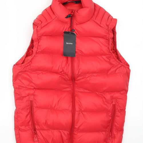 Bershka Womens Red   Gilet Coat Size S